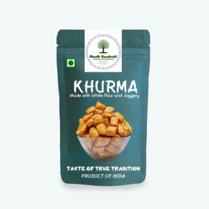 Home Khurma sweet snack made with white flour and jaggery