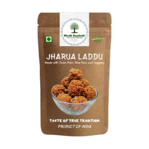 Home Jharua laddu traditional sweet made with gram flour, rice flour, jaggery, and saunf